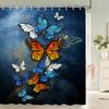 3D Schöne Schmetterlinge Gedruckte Duschvorhänge Badezimmer Vorhänge Wasserdicht Polyester Stoff Dekoration Duschvorhang 180X180cm
