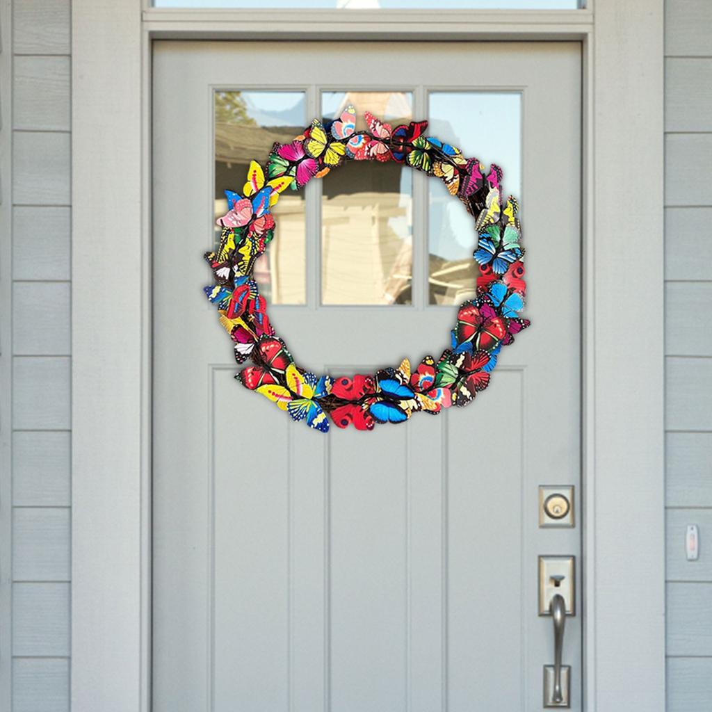 Beautiful Butterflies For Spring Door Decor Garden Decorative Butterflies Wreath