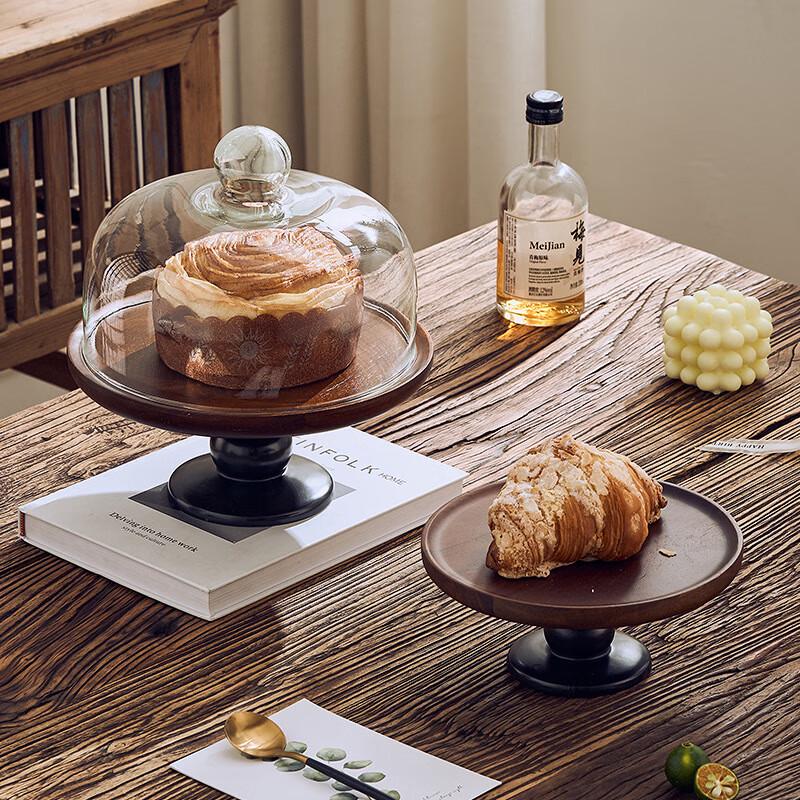 

Retro Wooden High-Footed Serving Tray