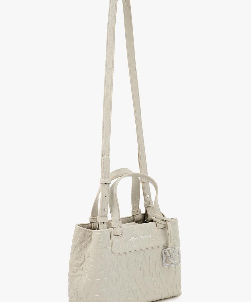 Armani Exchange Women'S All-Over Logo Small Tote Bag _Warm Gray_A426170510