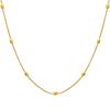 Fashion Accessories Stainless Steel Rice Bead Round Snake Chain Necklace 18K Gold Ladies Jewelry 1639