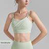 Mesh Pleated Yoga Sports Bra