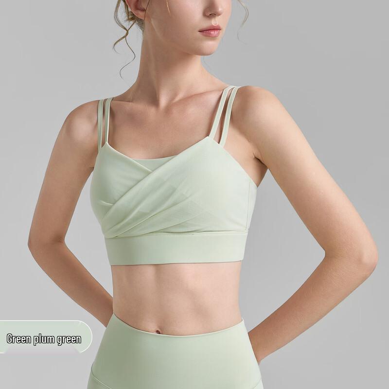 Mesh Pleated Yoga Sports Bra