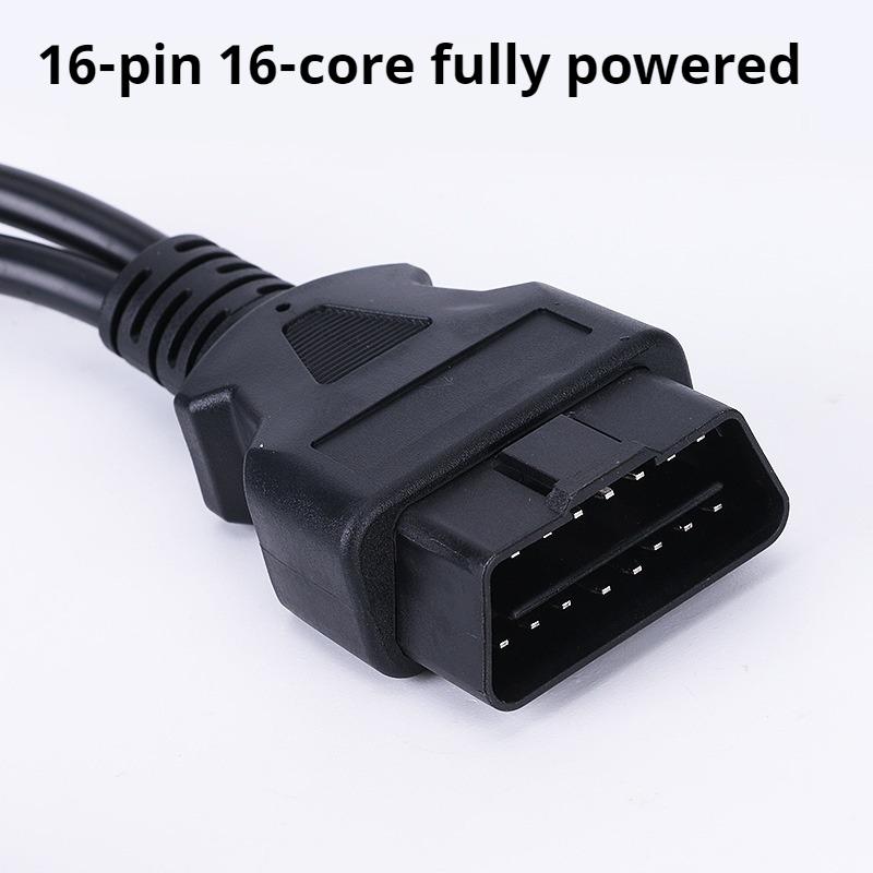 30CM OBD2 16Pin Y Splitter Cable 1 Male to Dual Female OBDII Extension Wire Car Diagnostic Scanner Adapter