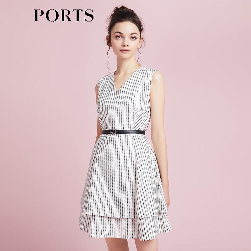 

PORTS Women s Striped Sleeveless Dress XS