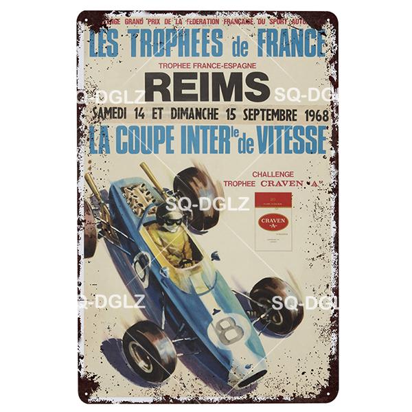 Brooklands Plaque Metal Sign Vintage Bar Decor Tin Sign Vintage Pub Bar Decor Metal Metalen Borden Racing Poster Plate