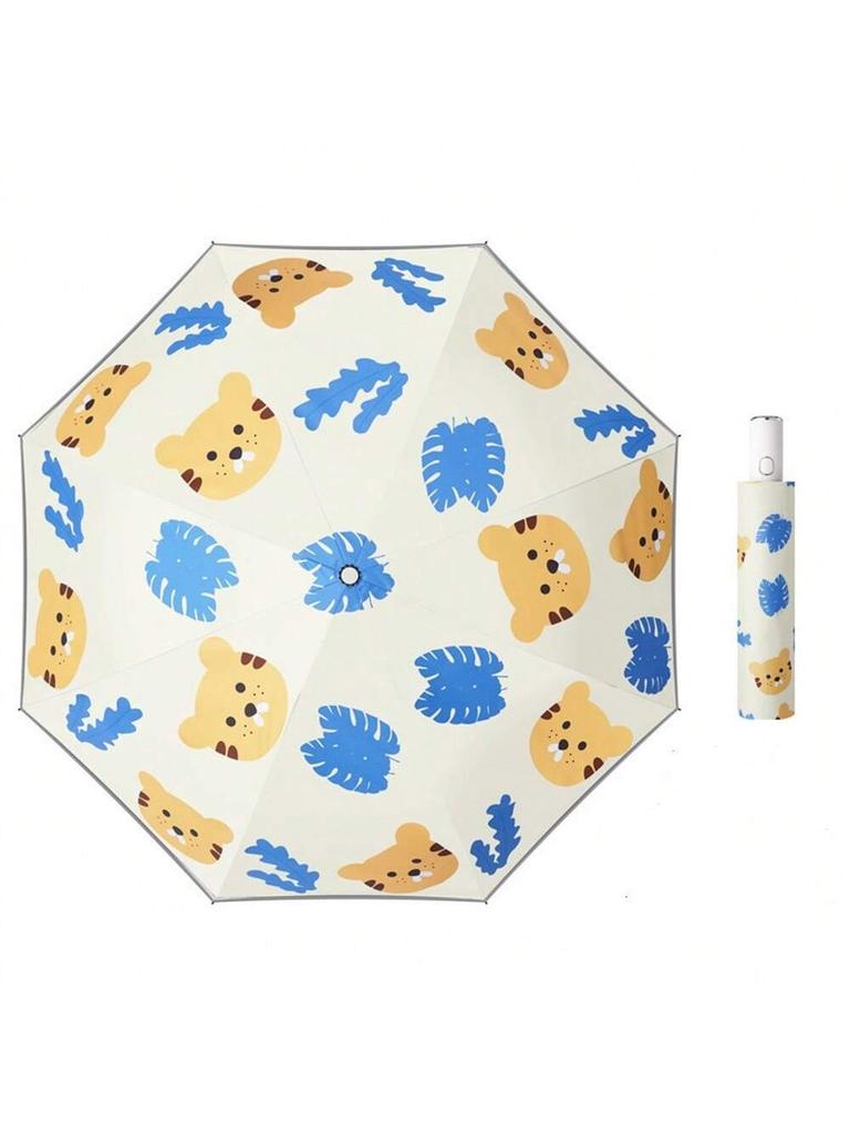 Unicorn Kids Umbrella Auto, Portable Folding Durable Built-in Sun Protection, Auto Open/Close Lightweight for Boys & Girls