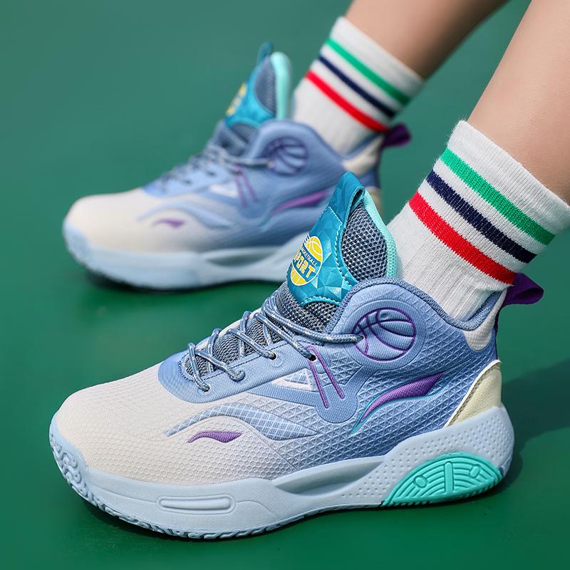 Ny mote Gutter Jenter Basketball Tennis Sportssko Barnestudenter Hightop Sneakers Trekking Boots for Childrens