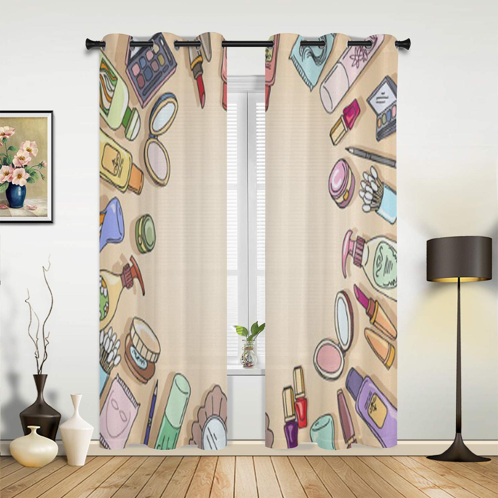 

Цветы Ручная роспись Акварель Оконные шторы для гостиной Роскошная штора для спальни Кухонные жалюзи Драпировки Шторы 135W x 60H(cm) x1