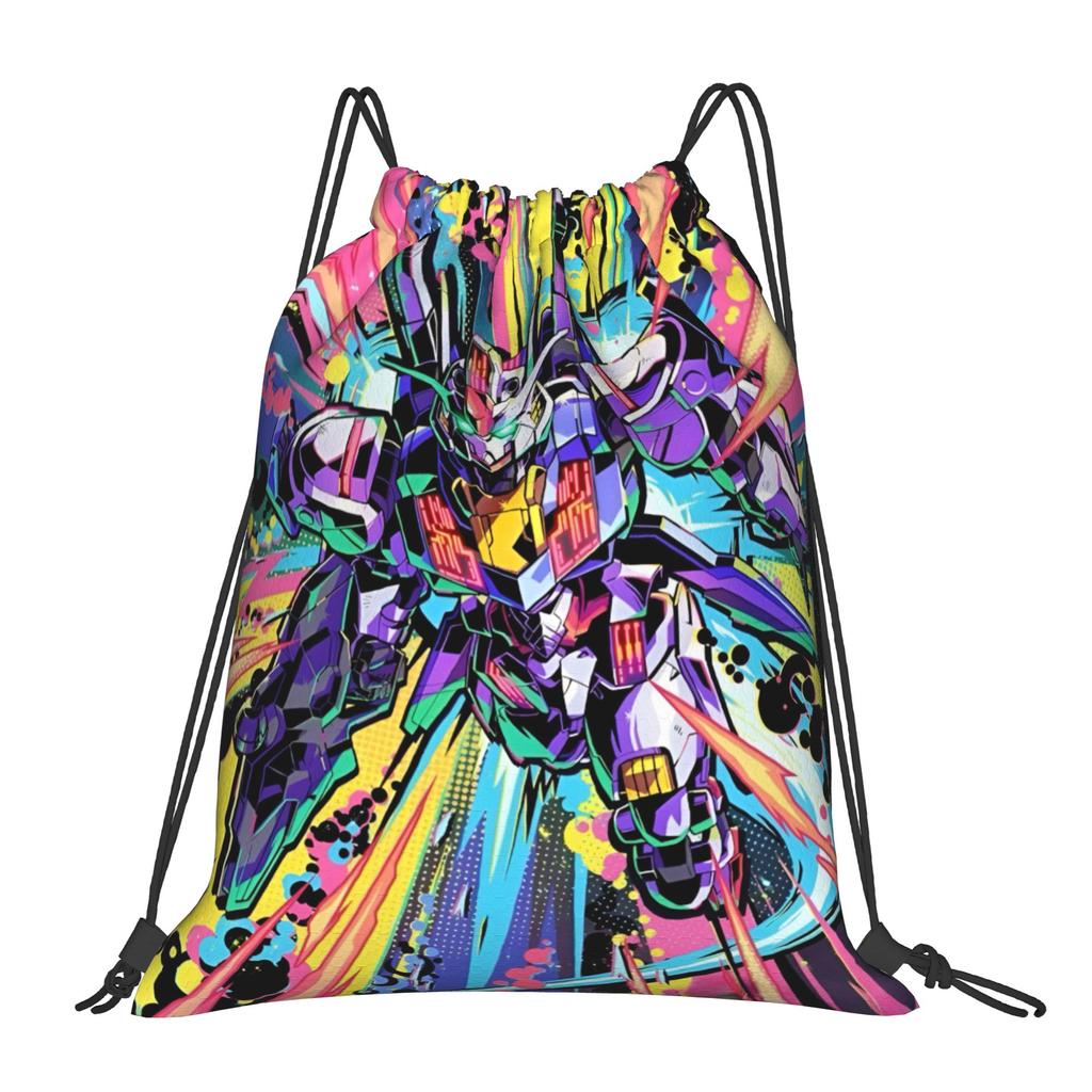 Custom Gundams Drawstring Bag Men Women Foldable Sports Gym Sackpack Anime Shopping Backpacks