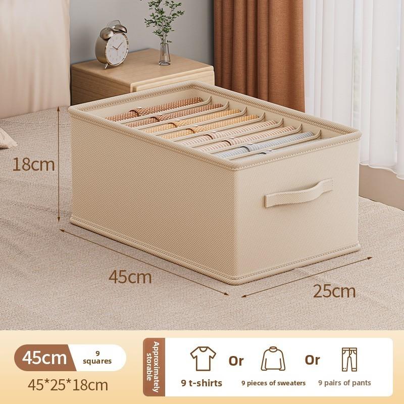 Clothes Storage Box With Divided Compartments For Wardrobe Organization And Home Use