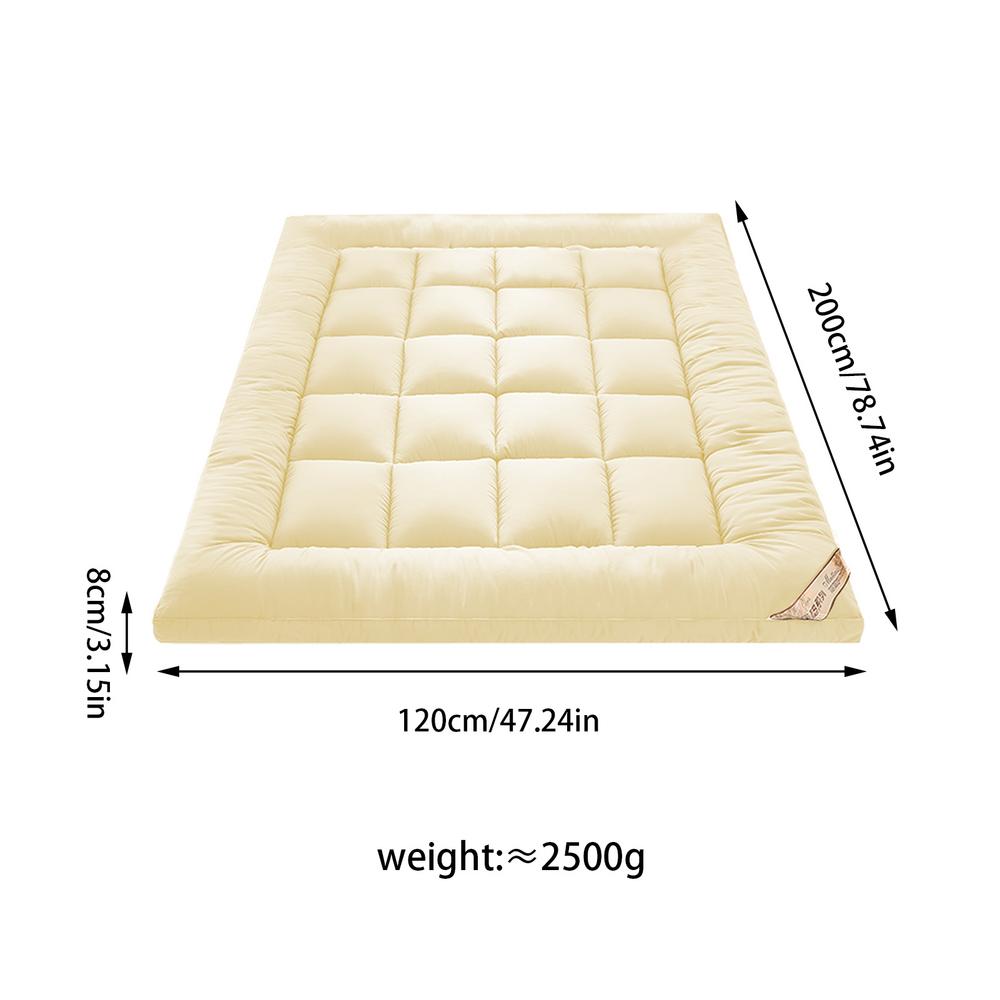 Soft Down Mattress Car Sleeping Mat Tatami Breathable Thickened Non-slip Thickened 8cm 1.2m 1.5m Soft Cushion Quilt Tatami Mat