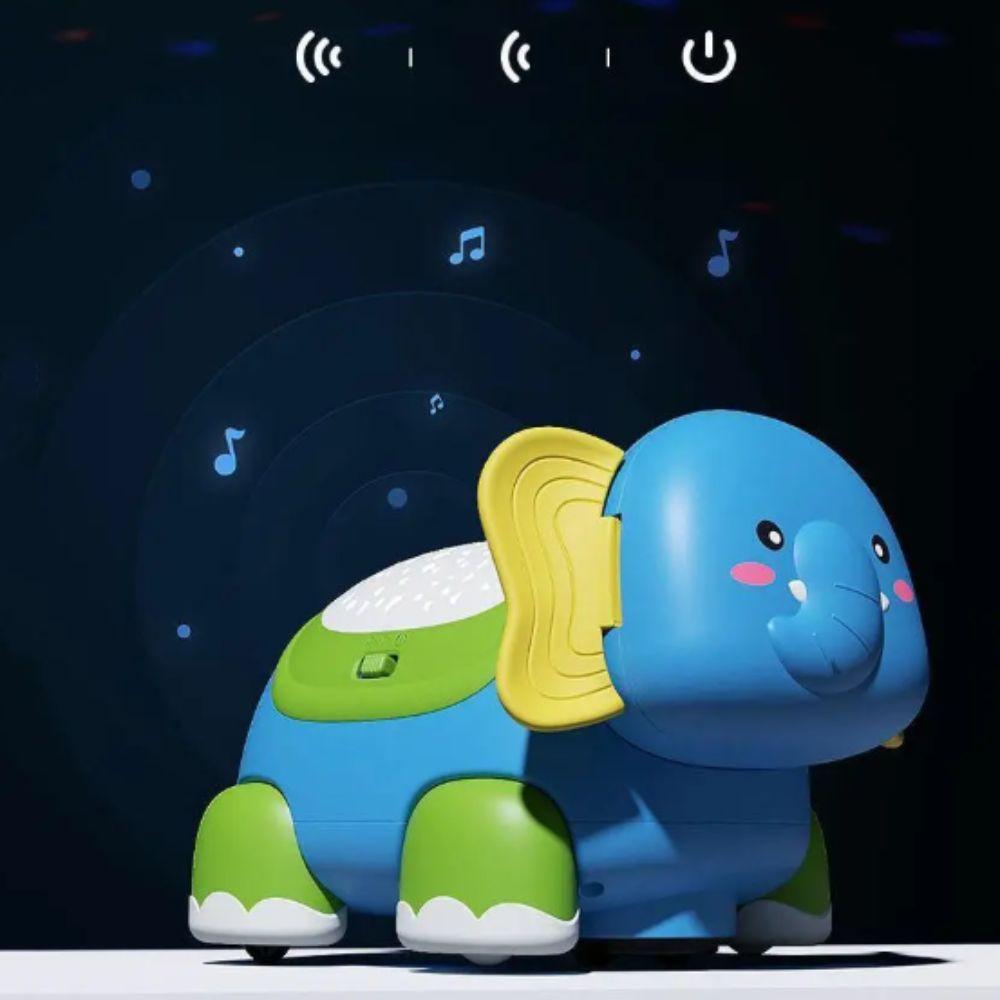 Colorful Light Up Crawling Elephant Timer Function Baby Crawling Toys Baby Development
