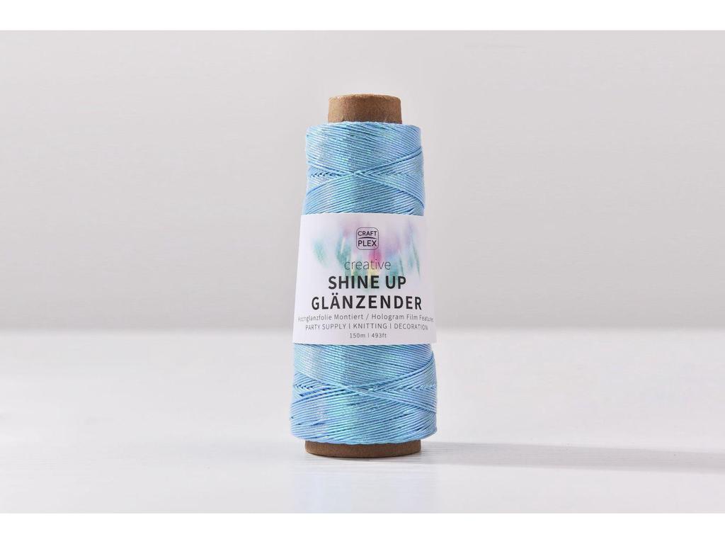 1mm Colorful Gold & Silver Core-Spun Yarn - 150m Hologram Thread for DIY Crochet Bags