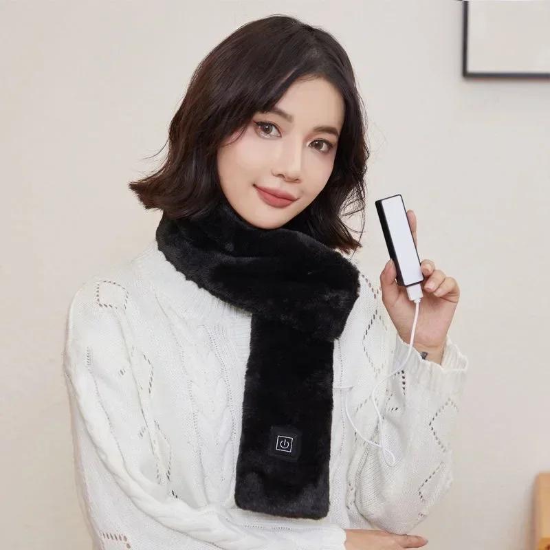 Self Heating Scarf Neck Warming Women's Scarf Winter Outdoor Headband USB Power Supply Heated Scarf Wool Men's Scarf Ski Mask
