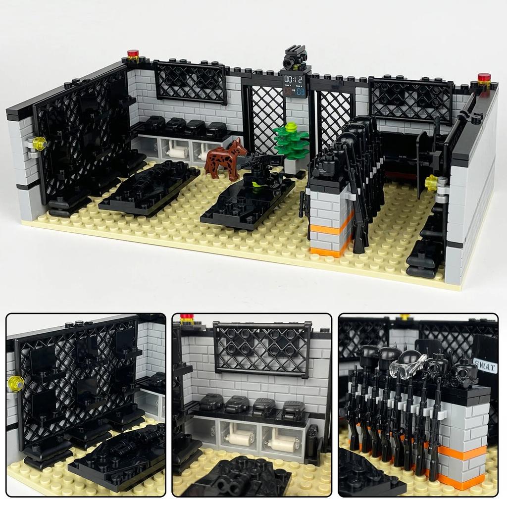City Military Mini Action Figures MOC SWAT Special Forces Soldier Weapons Arsenal Gun Police Army Playmobil Building Block Toys