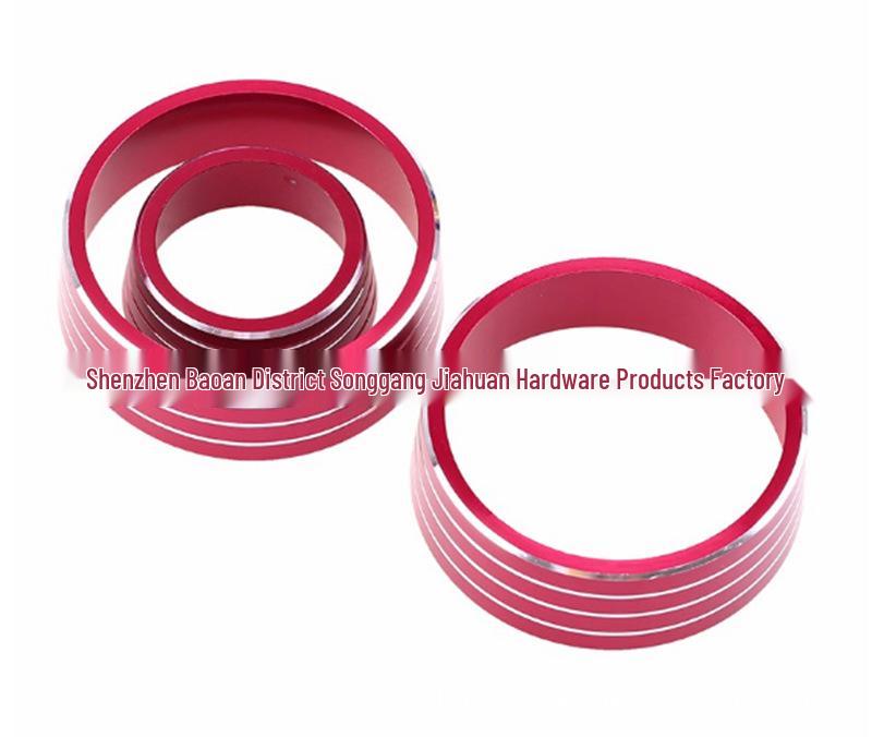 

14-20 Fit Air Conditioning Audio Knob Decorative Ring Set, Multi-color, 3-Piece.