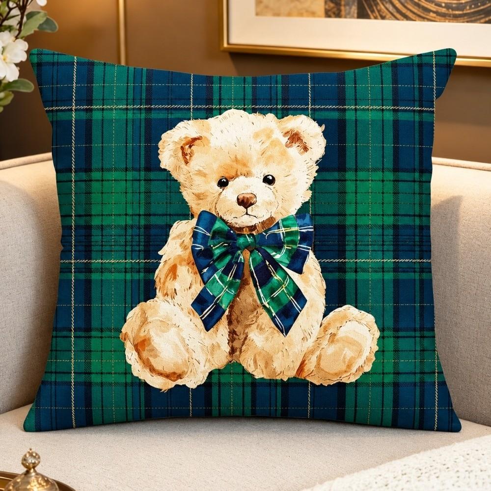 Santa Claus Christmas Pillow Cover Cartoon Print Throw Pillow Case New Holiday Pillow Cover Sofa
