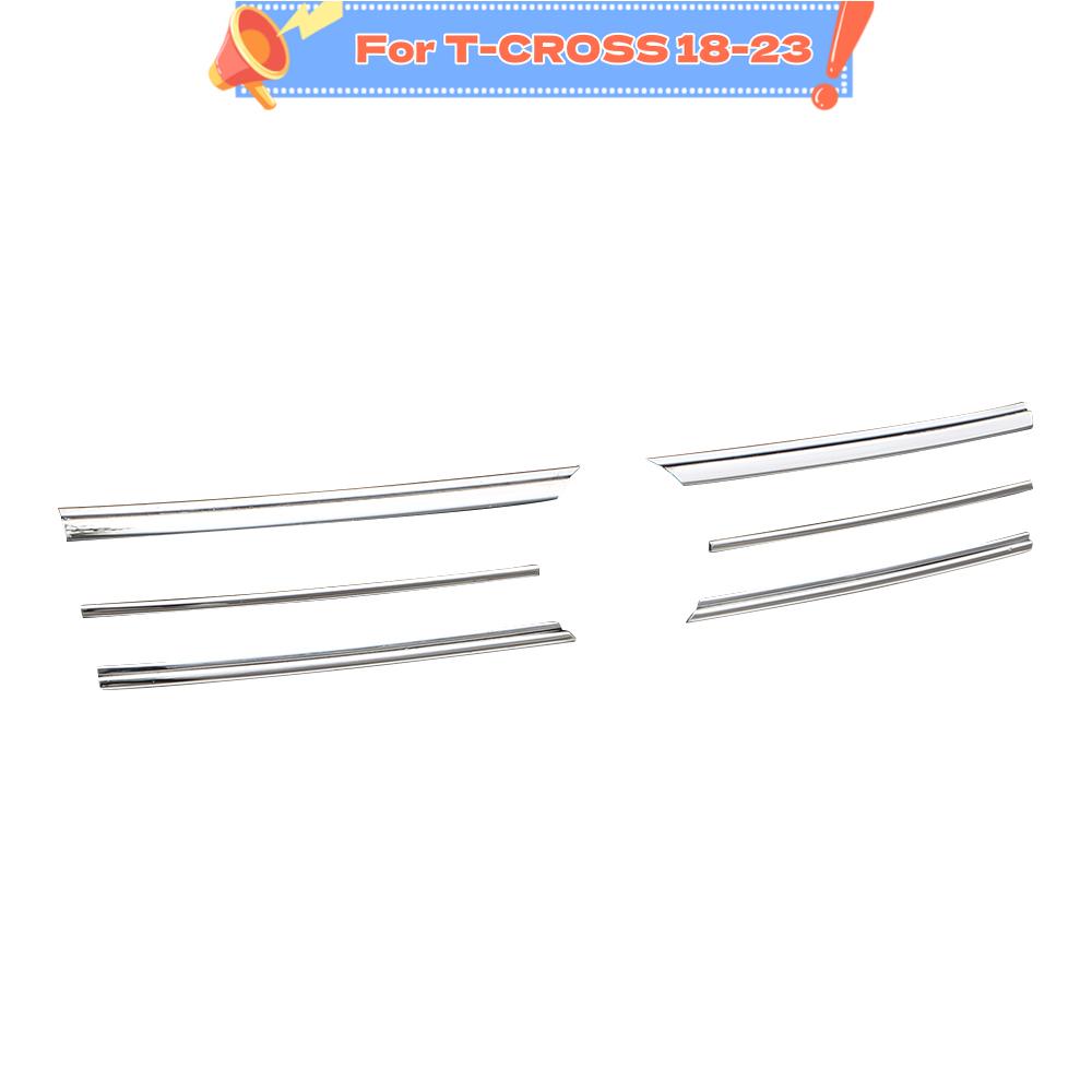 Car Engine Front Grill Grille Frame Decoration Trim Sticker for Volkswagen VW T-cross Tcross 2018 2019 2020 2021 2022 2023