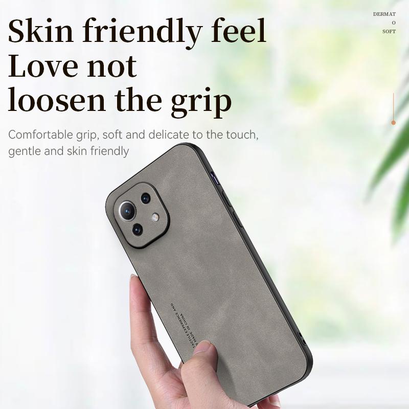 For Xiaomi 11 Lite Sheepskin Leather Soft Case for Xiaomi 11T Xiaomi 11Ultra Camera Lens Protective Matte Cover
