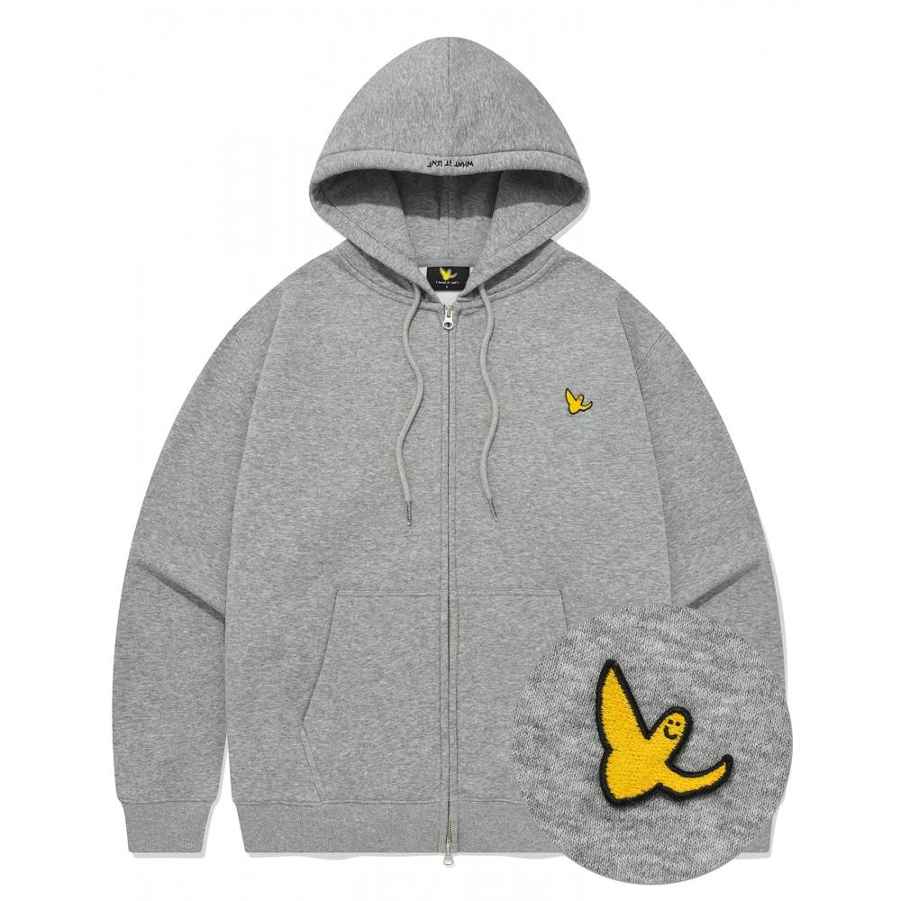 

WHATITISNT 23FW Angel Wappen Hood Zipup Melange Gray