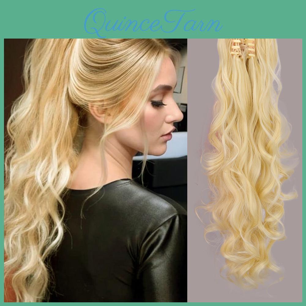 Wavy Xinran Drawstring Synthetic Long Ponytail Hair Extensions Claw Ponytails Hair For Women Daily Use