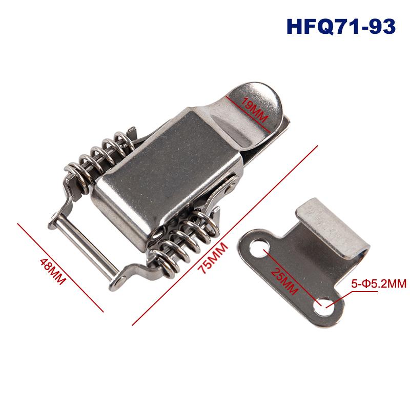 Silver Stainless Steel 304 Toolbox Locking Latch Hasps Metal Toggle Catch Clasp Box Loaded Hinges Furniture Hardware Accessories