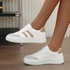 Ladies' Casual Sports Shoes - Lightweight Low Top Shoes with Breathable Lining, Comfortable Sole and Striped Design, Fashionable and Versatile