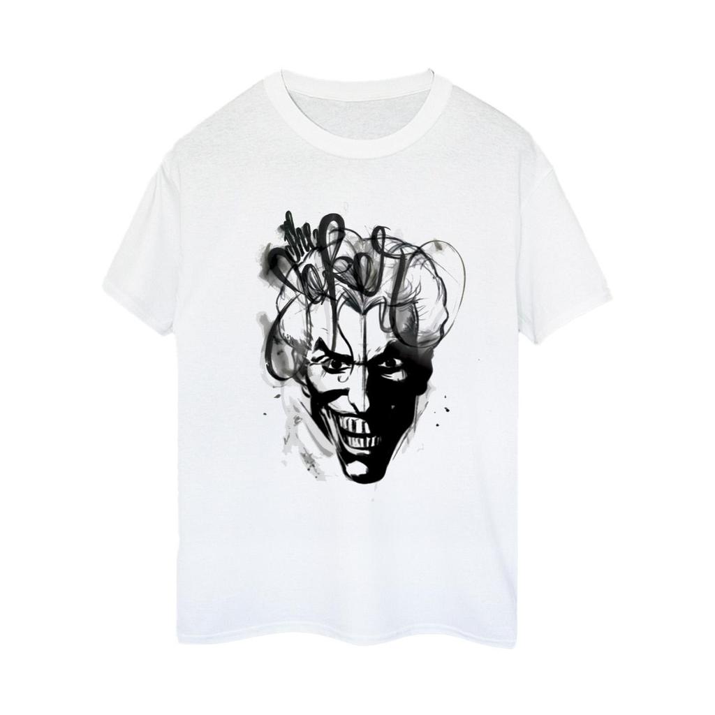 Batman Womens/Ladies The Joker Sketch Cotton Boyfriend T-Shirt