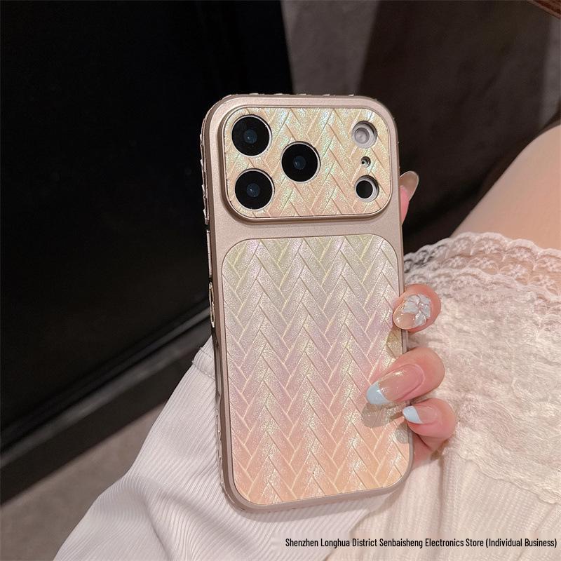 iPhone 17 Pro Max Laser Gradient Plaid Protective Case 14 Pro