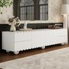 Modern white TV cabinet, TV stand, low TV stand. Unique design. 175 x 38 x 37 cm (L x W x H)