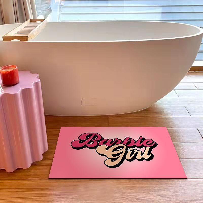 Quick-drying Non-slip Bathroom Toilet Toilet Door Mat Absorbent Diatom Mud Carpet American Sweet Cool Spice Girl