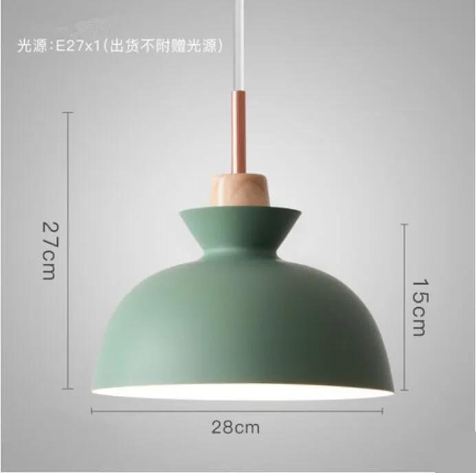 Creative Wooden Iron Single-head Chandelier Country Style Modern Simple Dining Room Living Room Bedroom Bedside Lighting Fixture