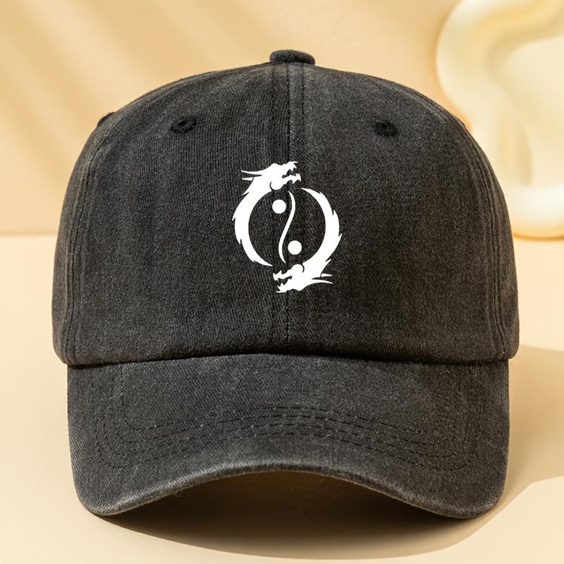Ssangyong Tai Chi Printed Baseball Cap Unisex Fashionable Versatile Baseball Cap Trucker Baseball Cap Casual Peaked Cap чёрный