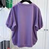 T-shirt Women Cotton Summer Casual Large Size Loose Round Neck Pullover Short-sleeved Tops