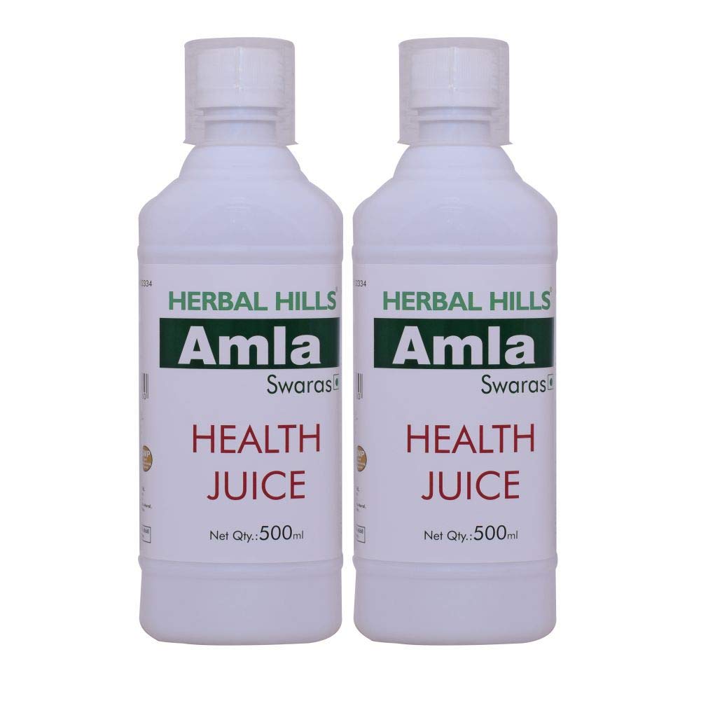 Herbal Hills Amla Swaras Amla Juice, Rich In Vitamin C & Natural | 500ml 1.1lbs Each Pack Of 2