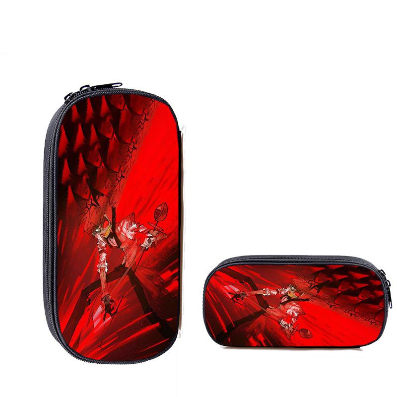 Hell Inn Printed Full-color Single-layer Pencil Bag, Zipper Stationery Bag for Primary and Secondary School Students