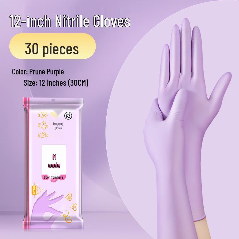 Disposable Extended Nitrile Gloves for Durable Oil-Proof Dishwashing, Cleaning, and Housework.
