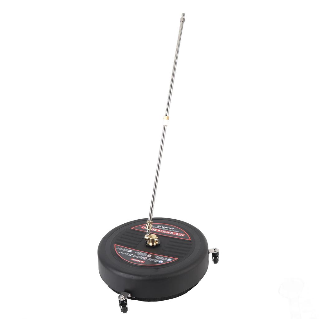 15.8 Inch Surface Cleaner with Wheels 3600PSI 1/4 Inch Quick Plug Stainless Steel Pressure Washer