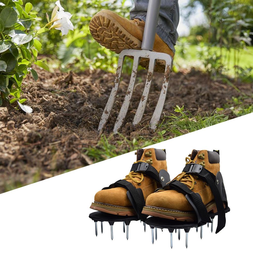 Lightweight Breathable Anti Slip Garden Work Footwear Equipped With Spiked Base And Adjustable Secure Fit Closures 2pcs
