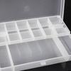PortableTool Storage Box Organizer for Case Plastic Tray Compartments Fishing Lure Tackle Box Two-Sided Storage Cases Wh