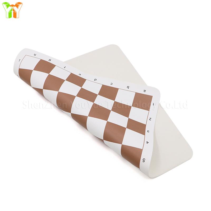 Neues Universal Aufrollbares Schachbrett aus Leder Leichte Turnier-Schachmatte Tragbares Weiches Aufrollbares Schachbrett für Anfänger