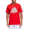 adidas T Shirts Men's Red Crew Neck Moderate Straight Fit IC8106