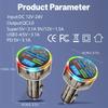 Smart Digital Car Charger with Voltage Display - 6 Ports RGB Illuminated Fast Charging Hub for Modern Vehicles
