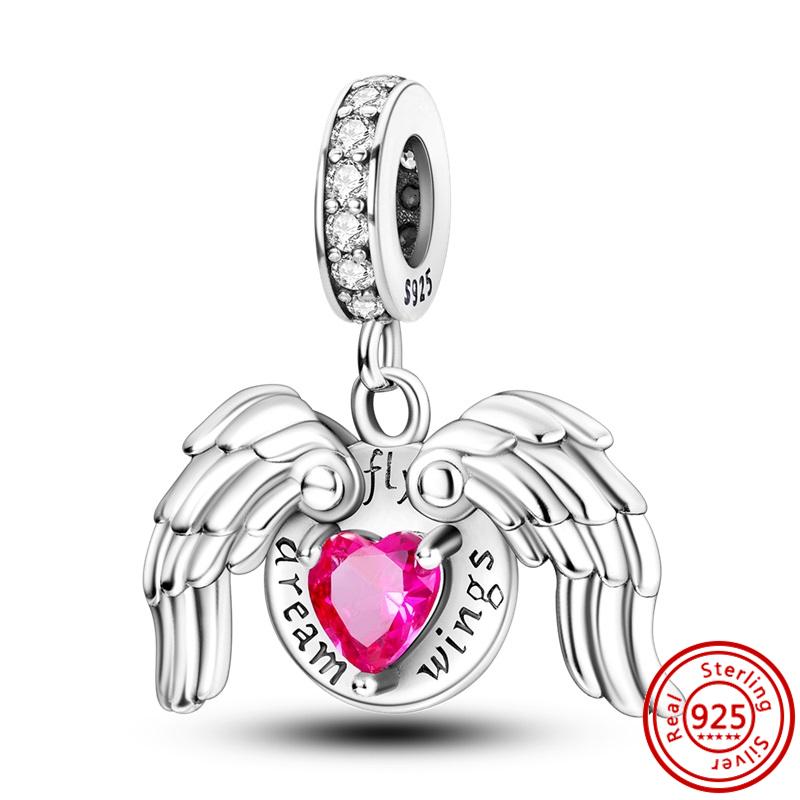 New Fit Original S925 Sterling Silver Charm Dangle Motorcycle Rainbow Evil Eye Dumbbell Bracelets Women DIY Jewelry Gift