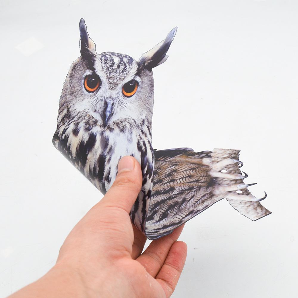 QN001 Hanging Owl Bell Scarecrow: Outdoor Bird-Repelling Wind Chime for Orchards