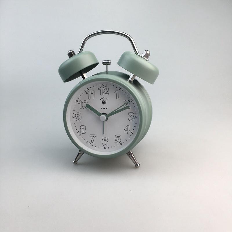 

Металлический будильник Polaris с громким звонком, металлический двухзвонковый будильник, конфетного цвета, студенческий будильник