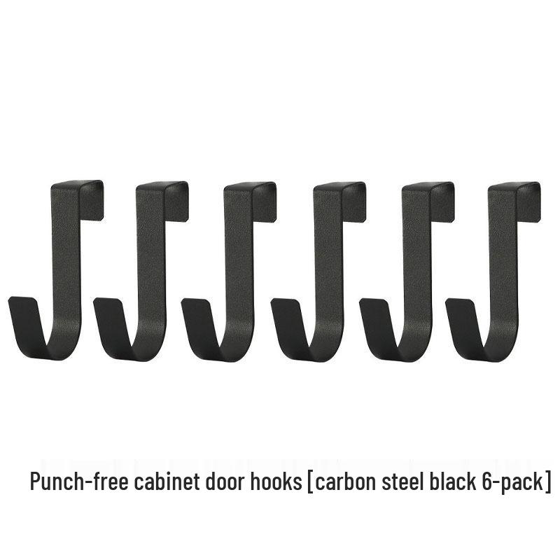 No-Drill Silent Wrought Iron Over-Door Clothes Hook & Storage Rack