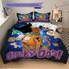 3dílná povlaková souprava Scooby Doo s animovanými postavami Obsahuje pohodlné povlečení se stylovým designem do ložnice, H005