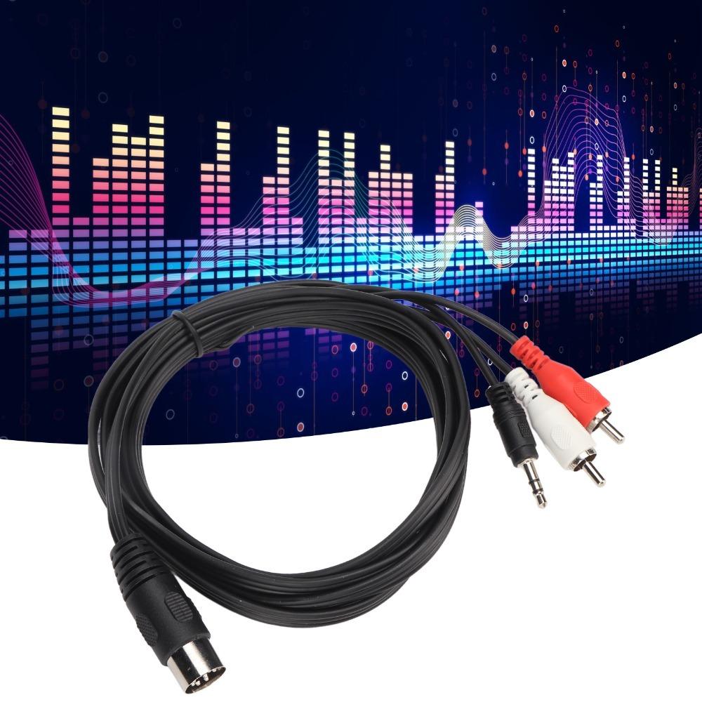 5.9ft DIN 8Pin to 3.5mm + 2RCA Cable Male to Male Audio Connection Cable  Vintage Audio Equipment